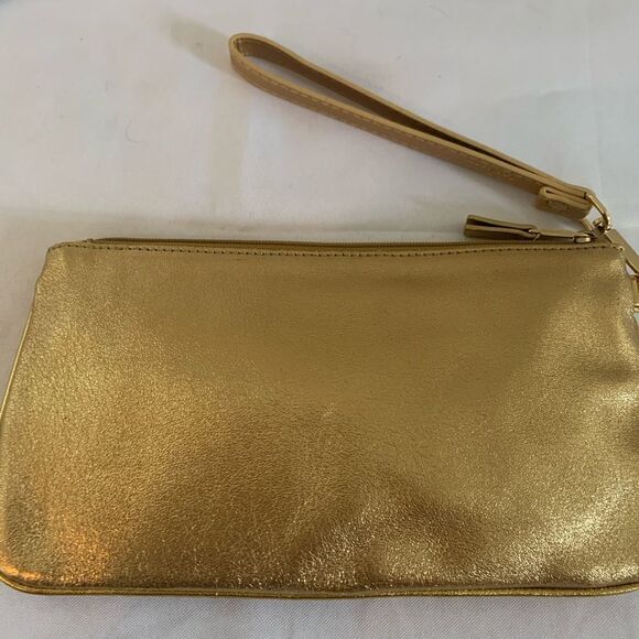 Tiffany & Co Gold Leather Pouch/Clutch - Picture 3 of 8